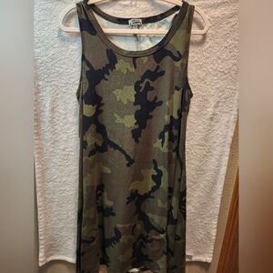 Justify Green and Gray Patterned Dress